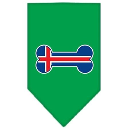 UNCONDITIONAL LOVE Bone Flag Iceland  Screen Print Bandana Emerald Green Large UN955328